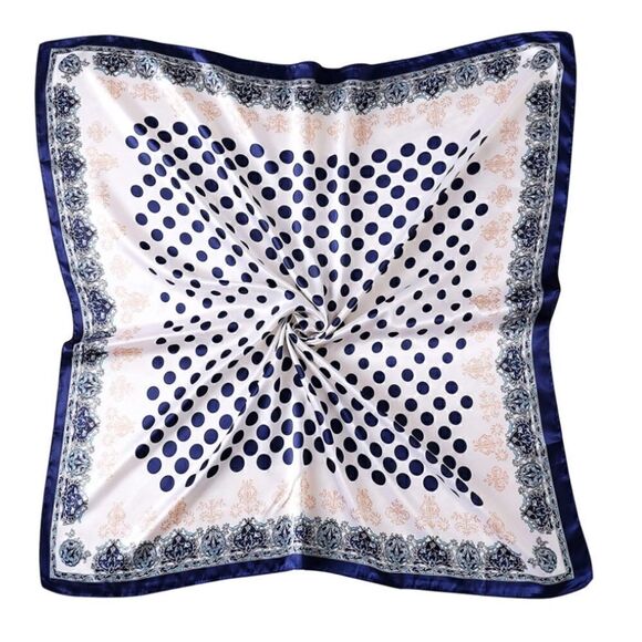 Blue dot Silky Scarf 